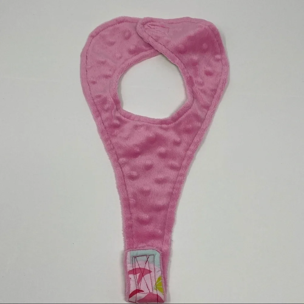 Baby Girls Bib and Pacifier Holder Combo